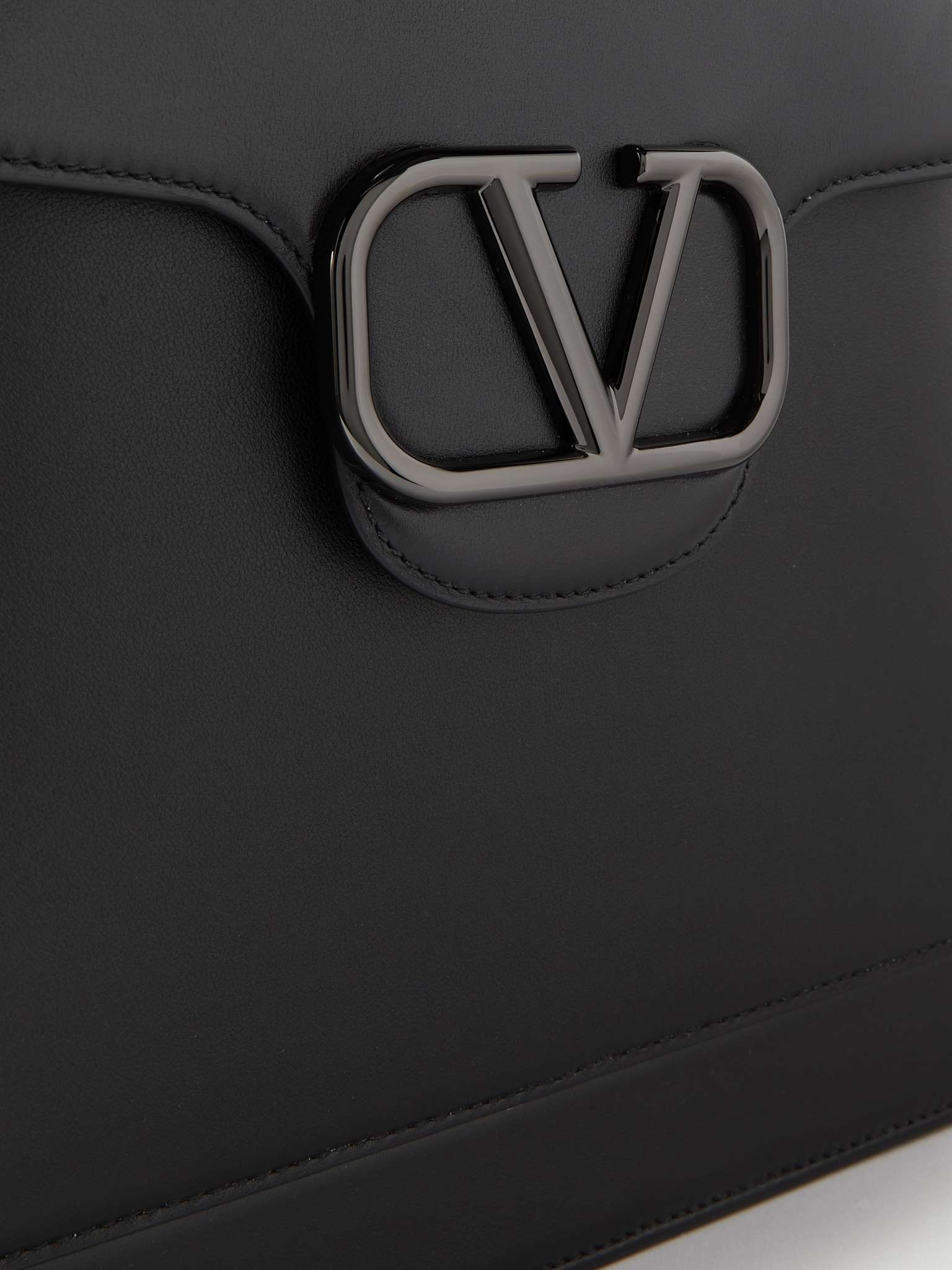 Valentino Garavani Logo-Embellished Leather Briefcase - 6