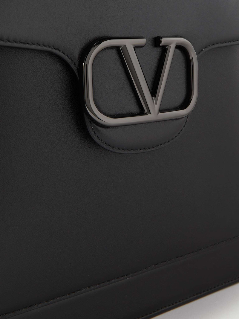 Valentino Garavani Logo-Embellished Leather Briefcase 5