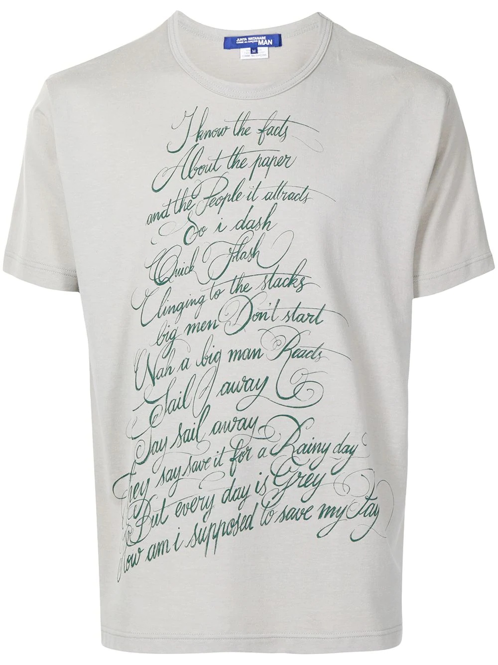 handwriting-print T-shirt - 1