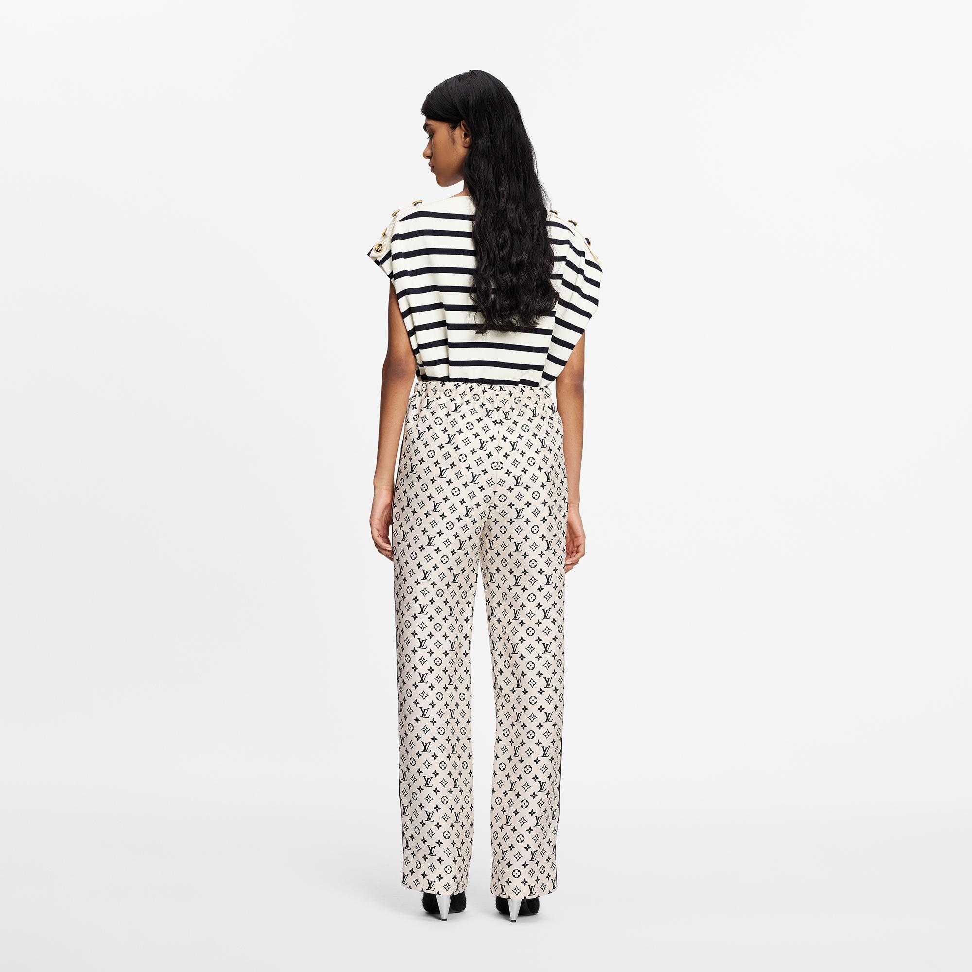 Two-Tone Monogram Pajama Pants - 4