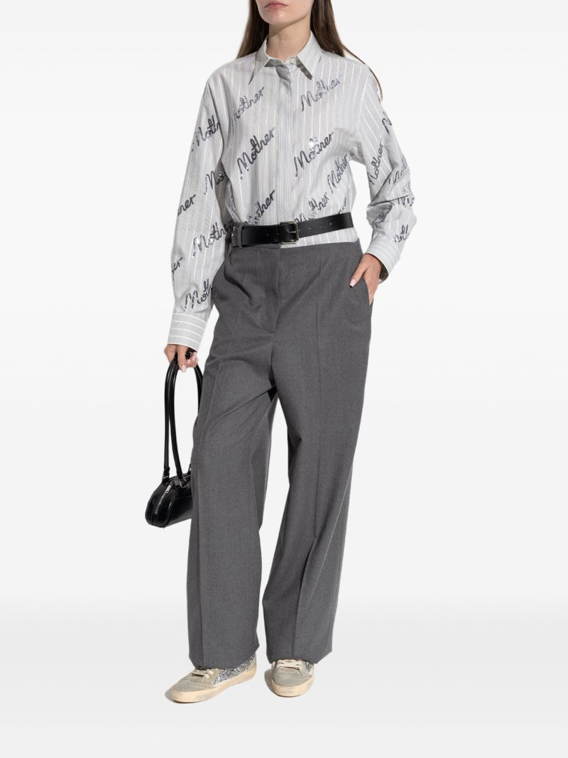 Stella McCartney sequin-embellished striped shirt outlook