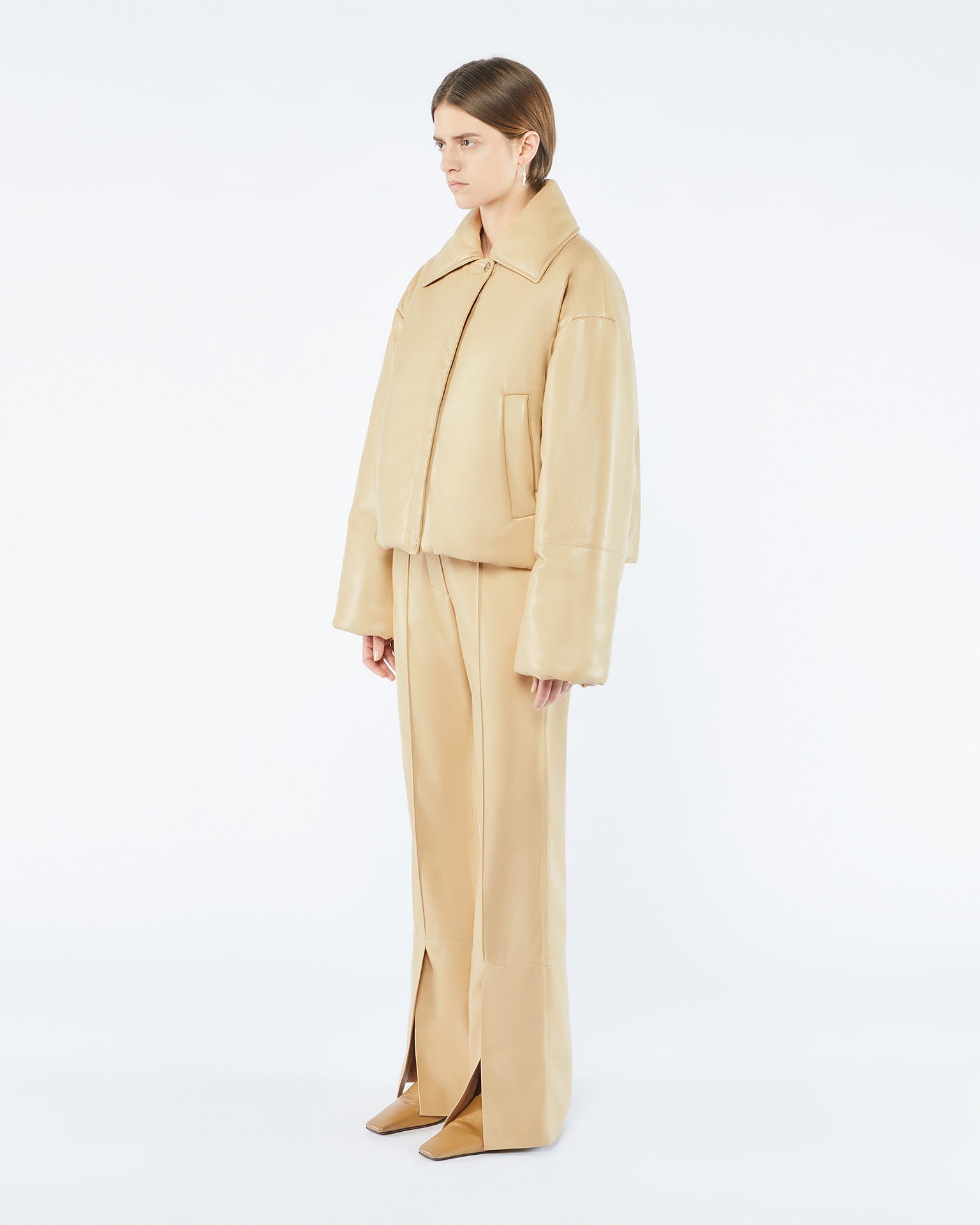 MADEE - OKOBOR™ alt-leather bomber jacket - Almond - 2
