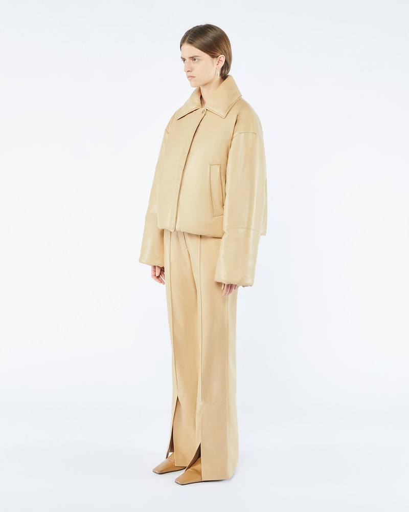 Nanushka MADEE - OKOBOR™ alt-leather bomber jacket - Almond outlook