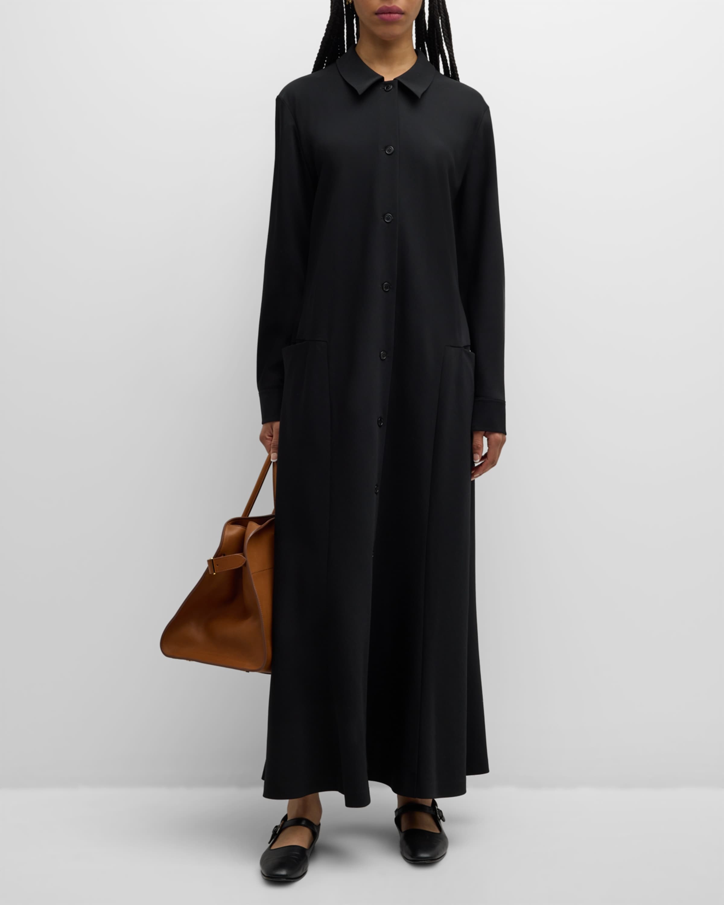 Myra Long-Sleeve Maxi Shirtdress - 2