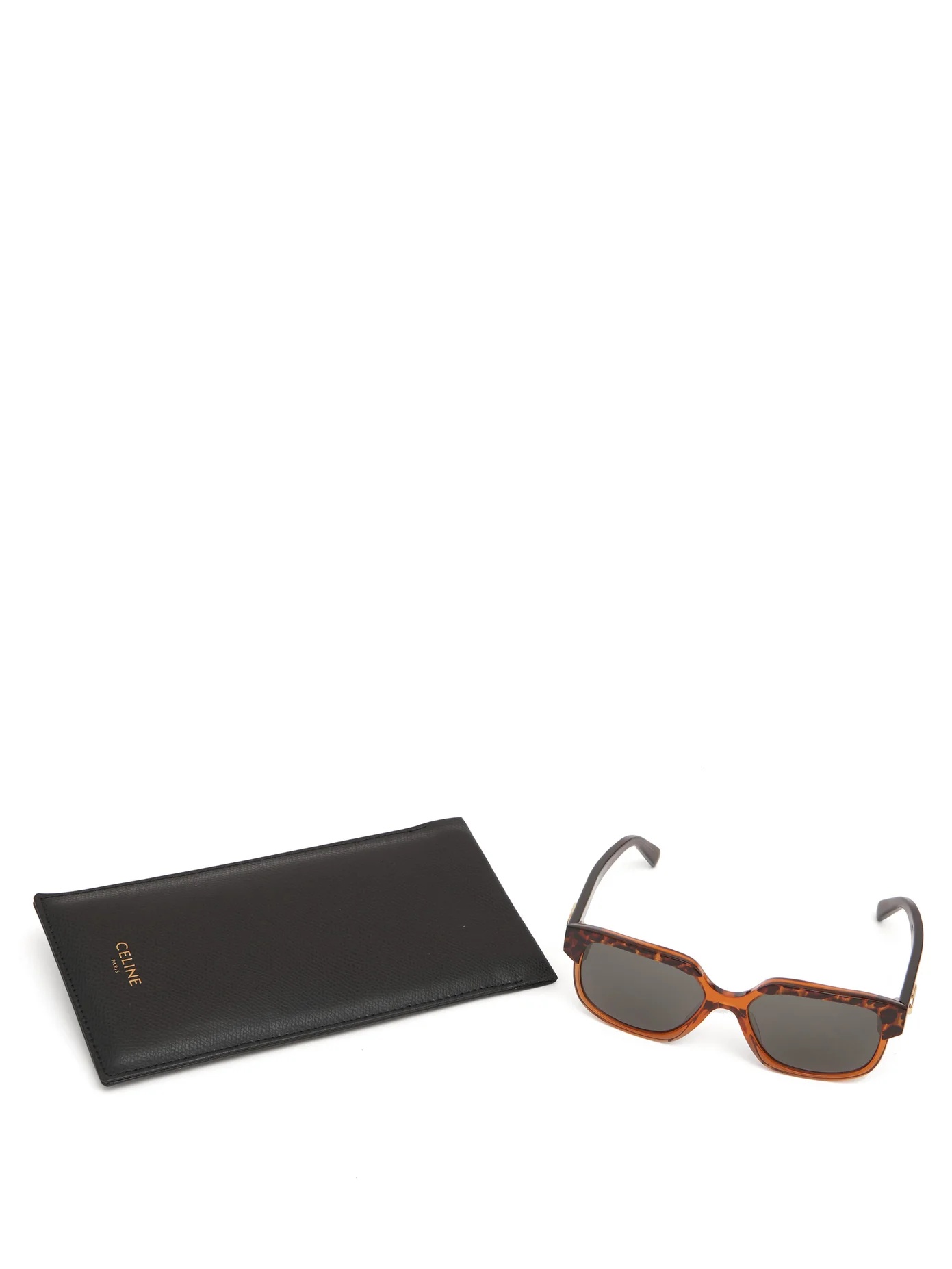 Square tortoiseshell-acetate sunglasses - 4