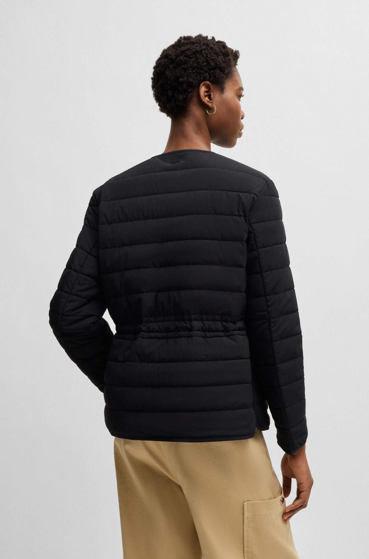 WATER-REPELLENT PADDED JACKET WITH DRAWCORD WAIST - 4