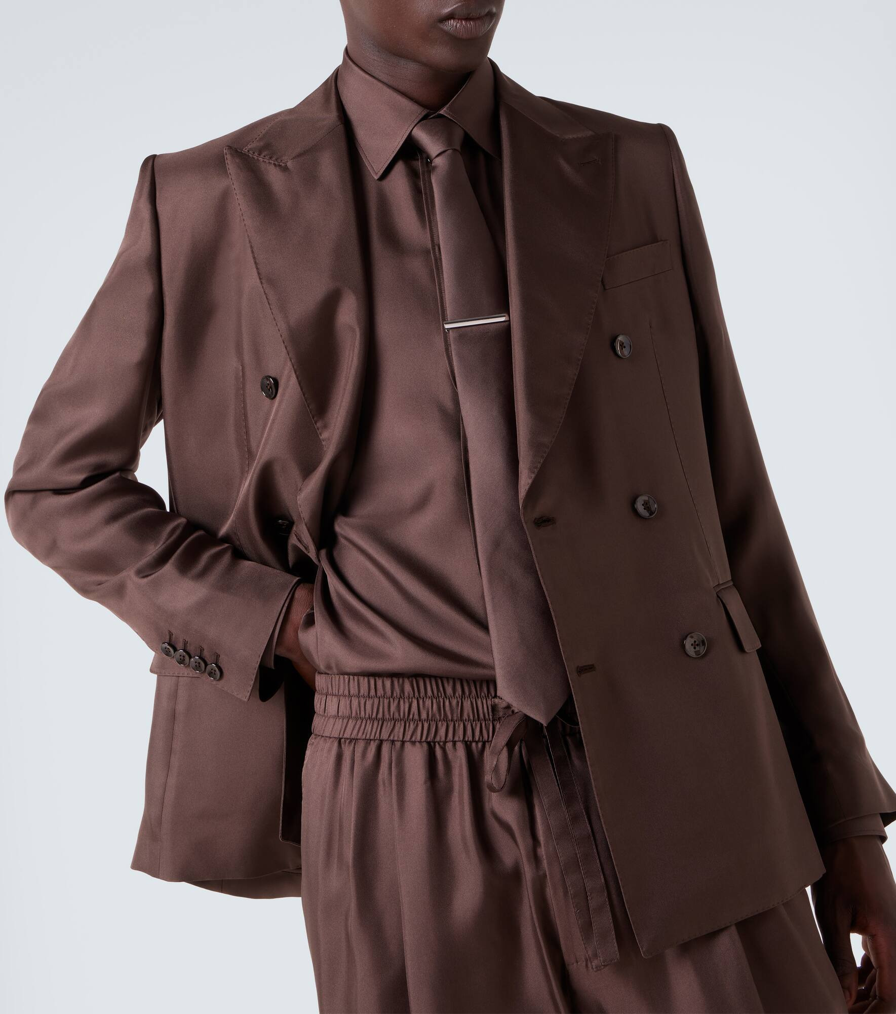 Silk twill dress shirt - 5