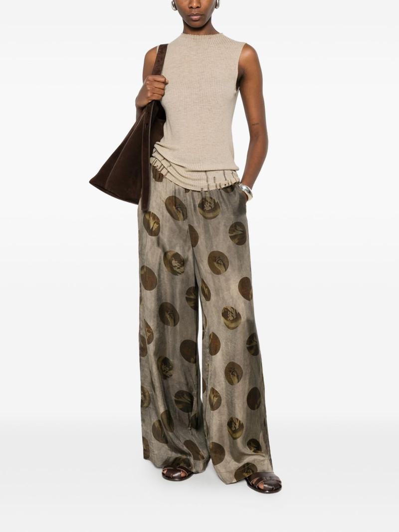 UMA WANG circle-print trousers outlook
