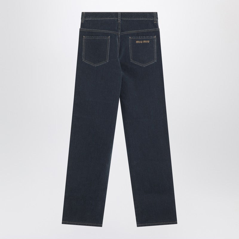 Miu Miu Blue Denim Pants Women - 2