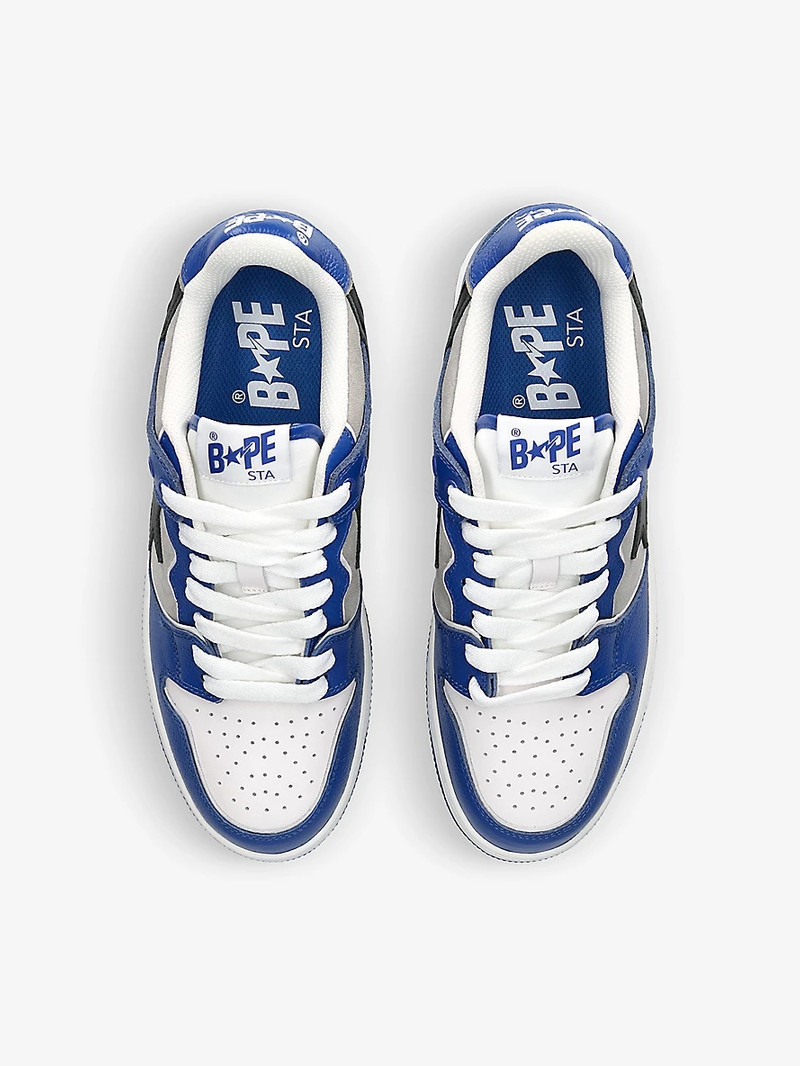 A BATHING APE® BAPE SK8 STA #1 M2 leather and suede low-top trainers outlook