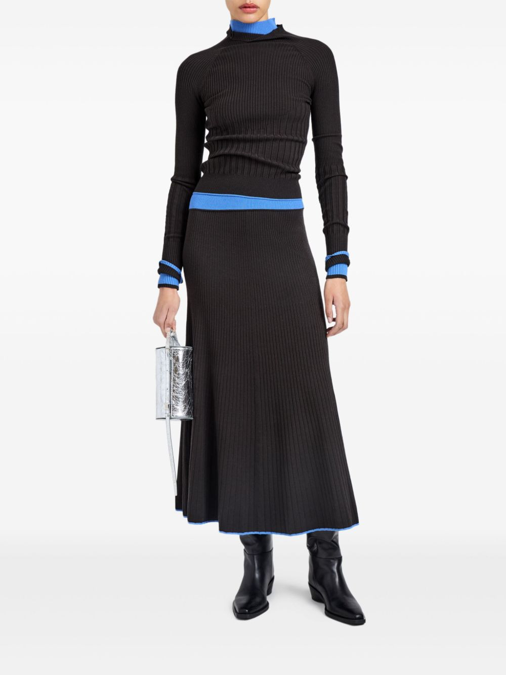 Daniella ribbed turtleneck top - 2