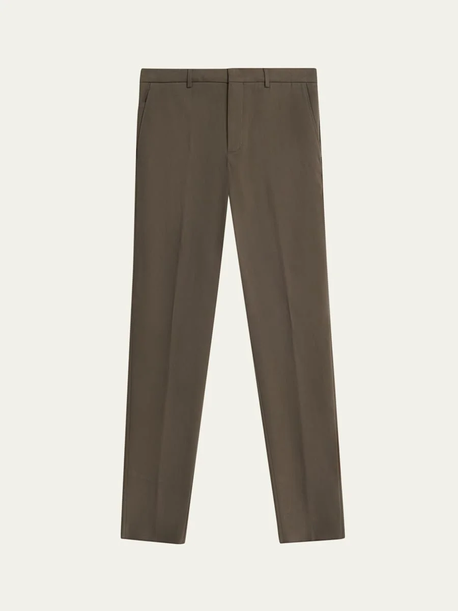 Men's Jarno Cotton Straight Fit Flat-Front Pants - 1