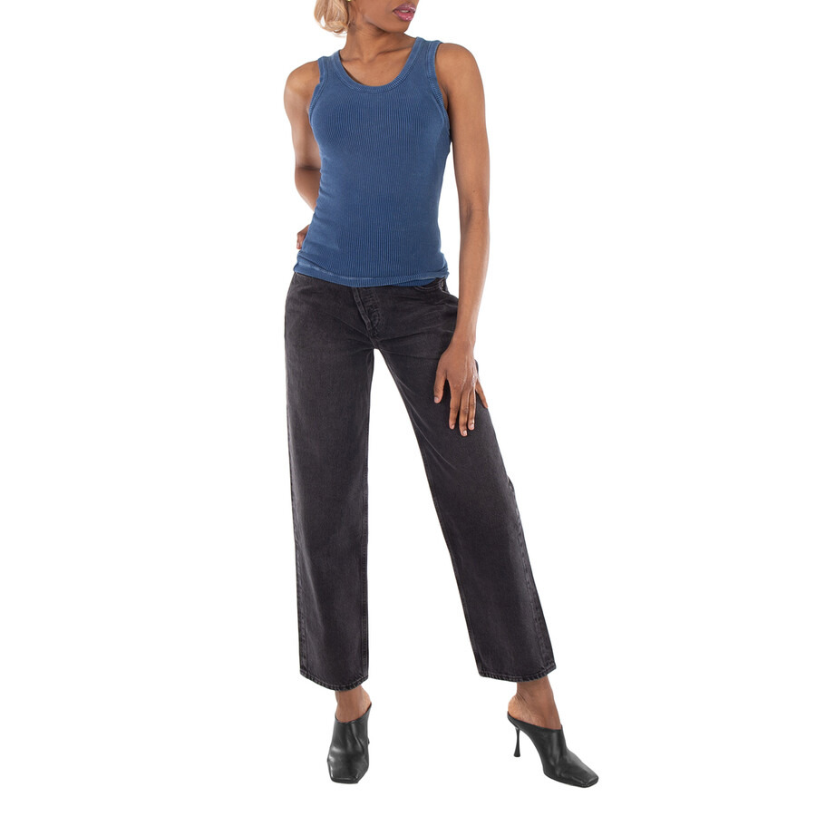 Agolde Ladies Shambles (Washed Black) Criss Cross Jeans - 6
