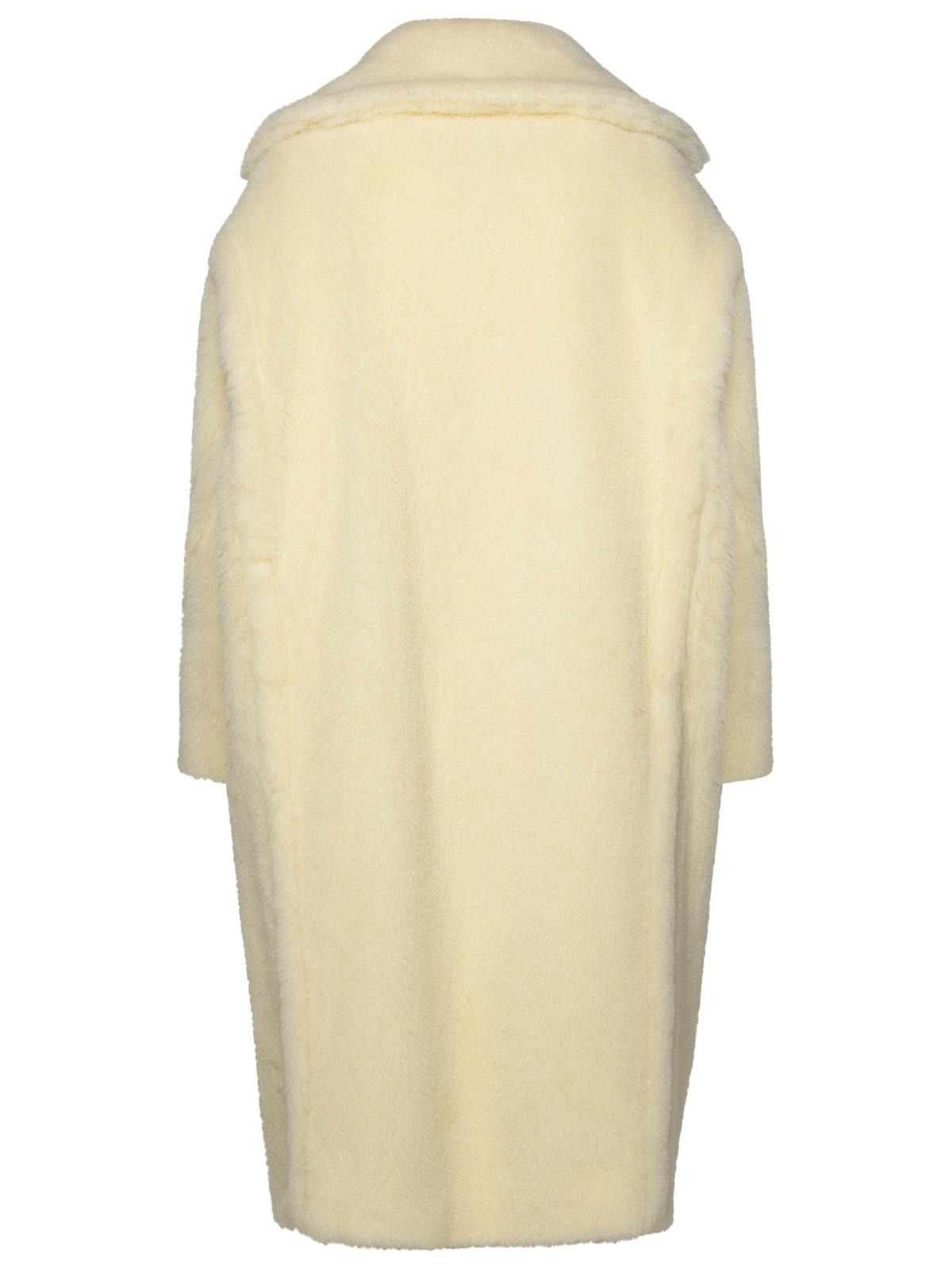 Max Mara White Virgin Wool Blend Coat Women - 3