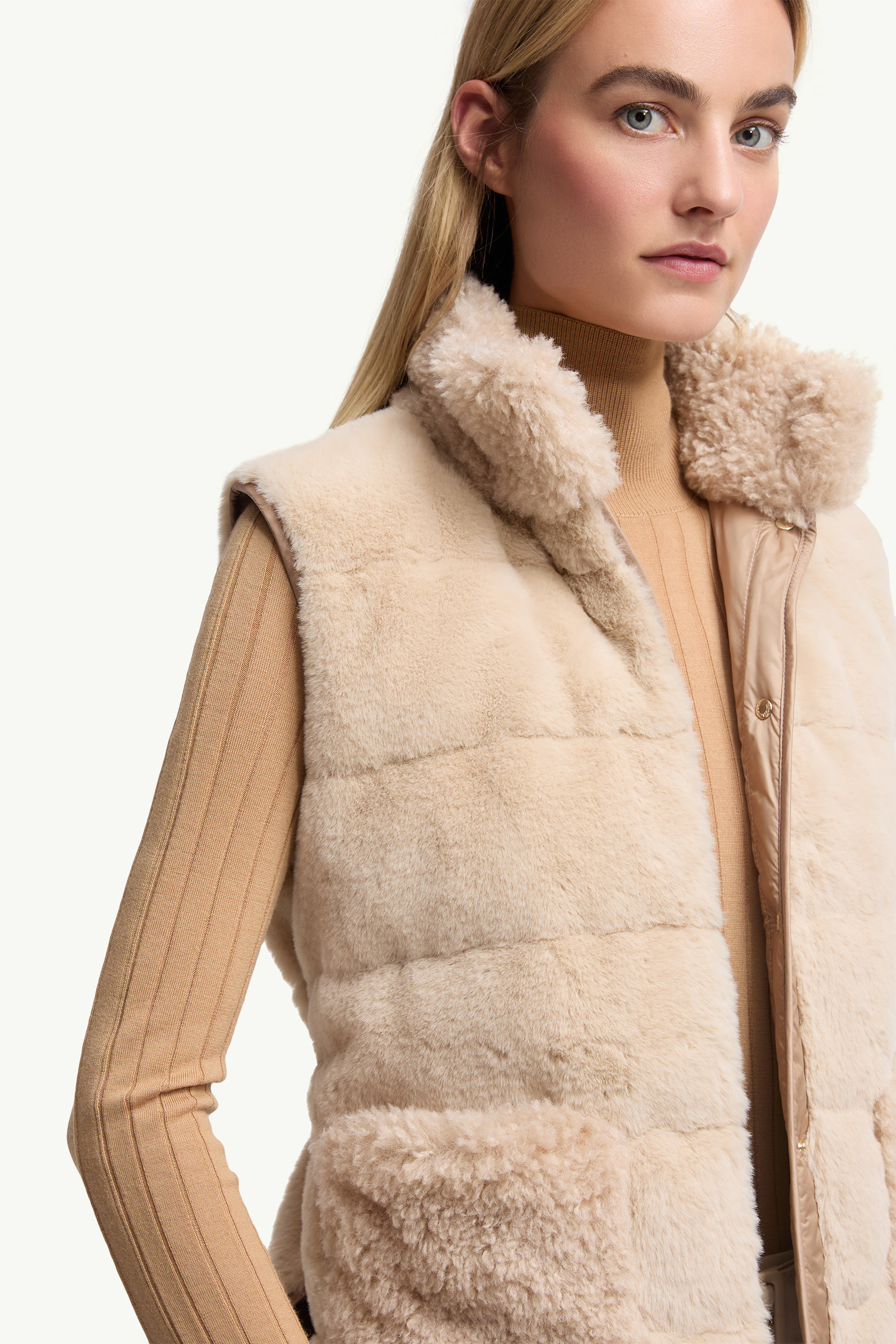 Joui Faux Fur & Teddy Down Vest - 8