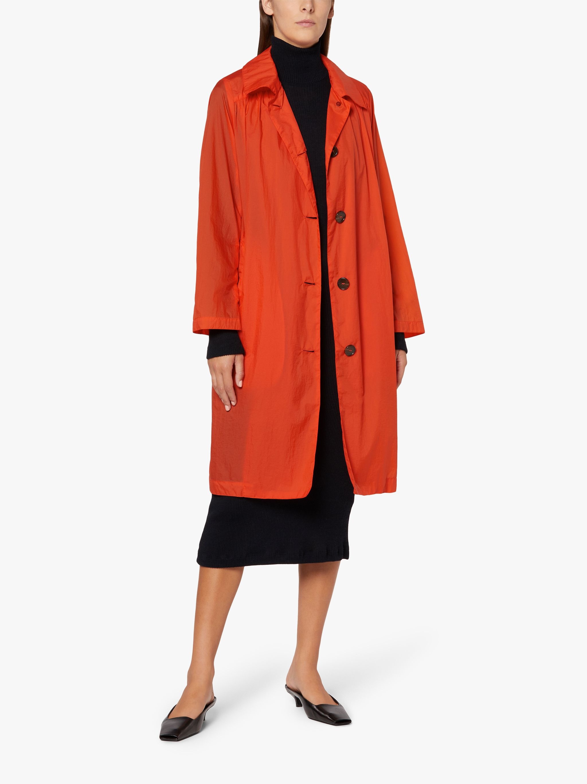 HANA ORANGE NYLON OVERCOAT | LMJ-018 - 2