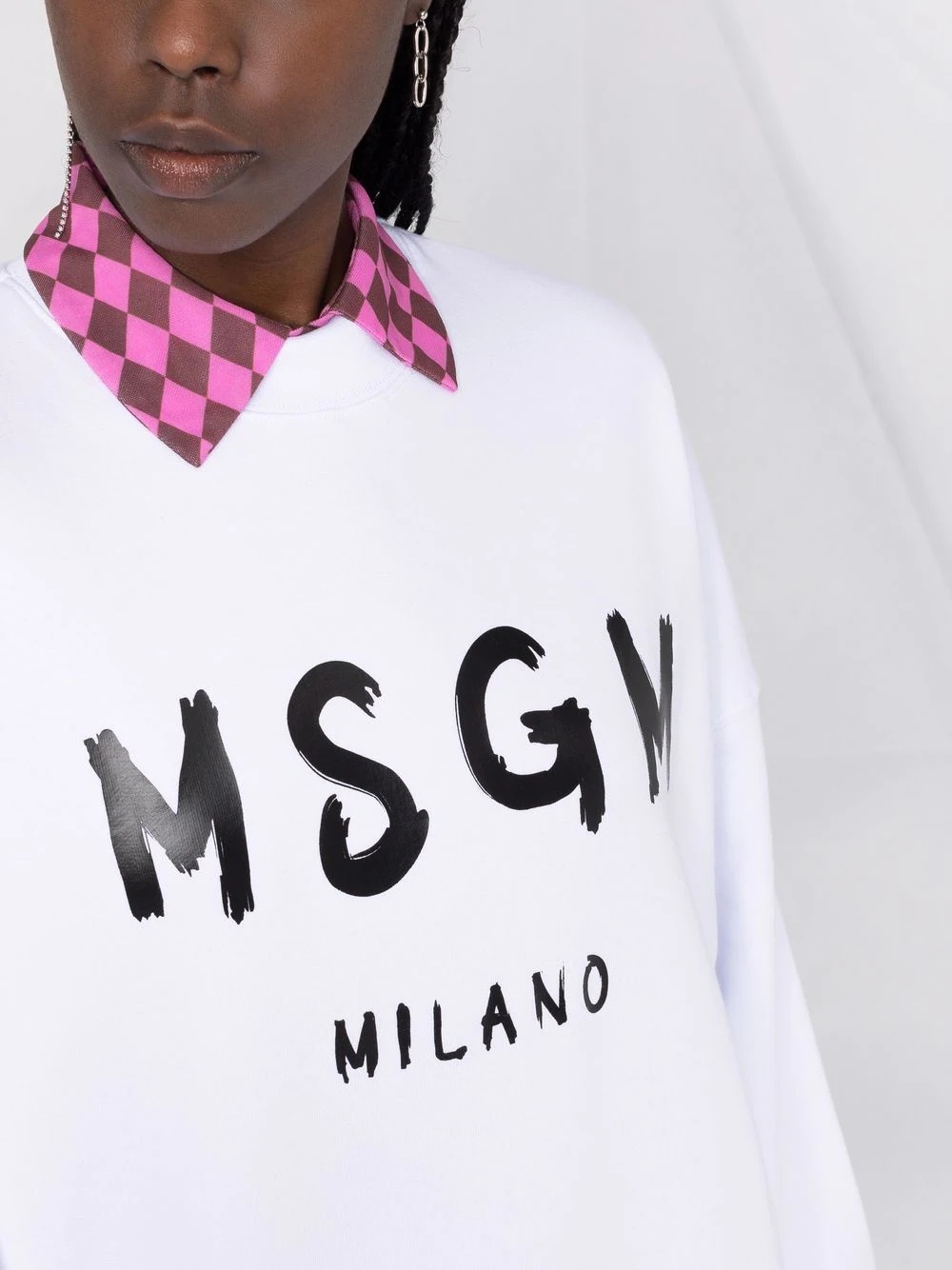 logo-print cotton jumper dress - 3