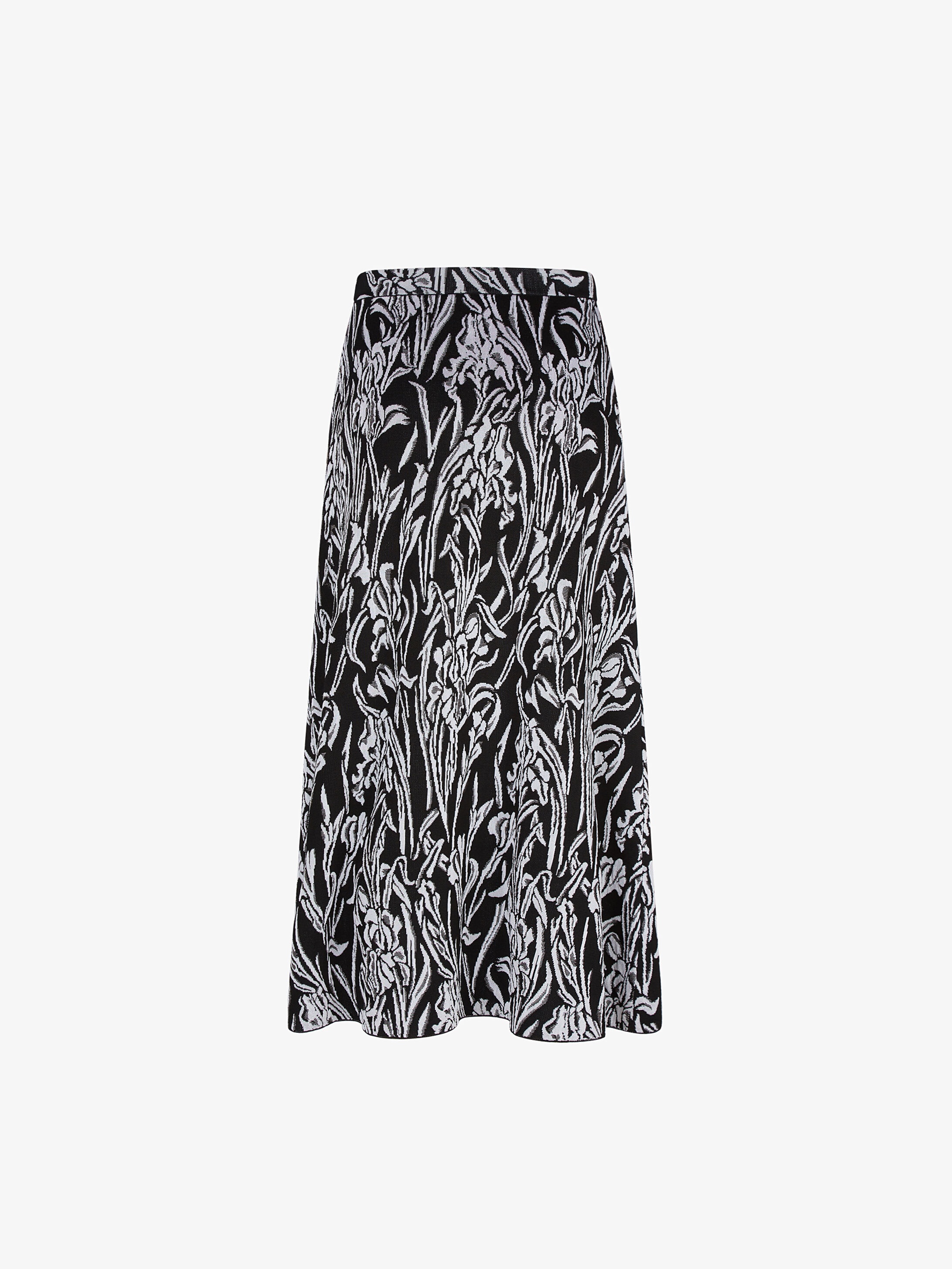 Flared skirt in floral jacquard - 4