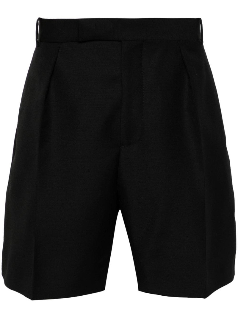 pleat-detail tailored shorts 1