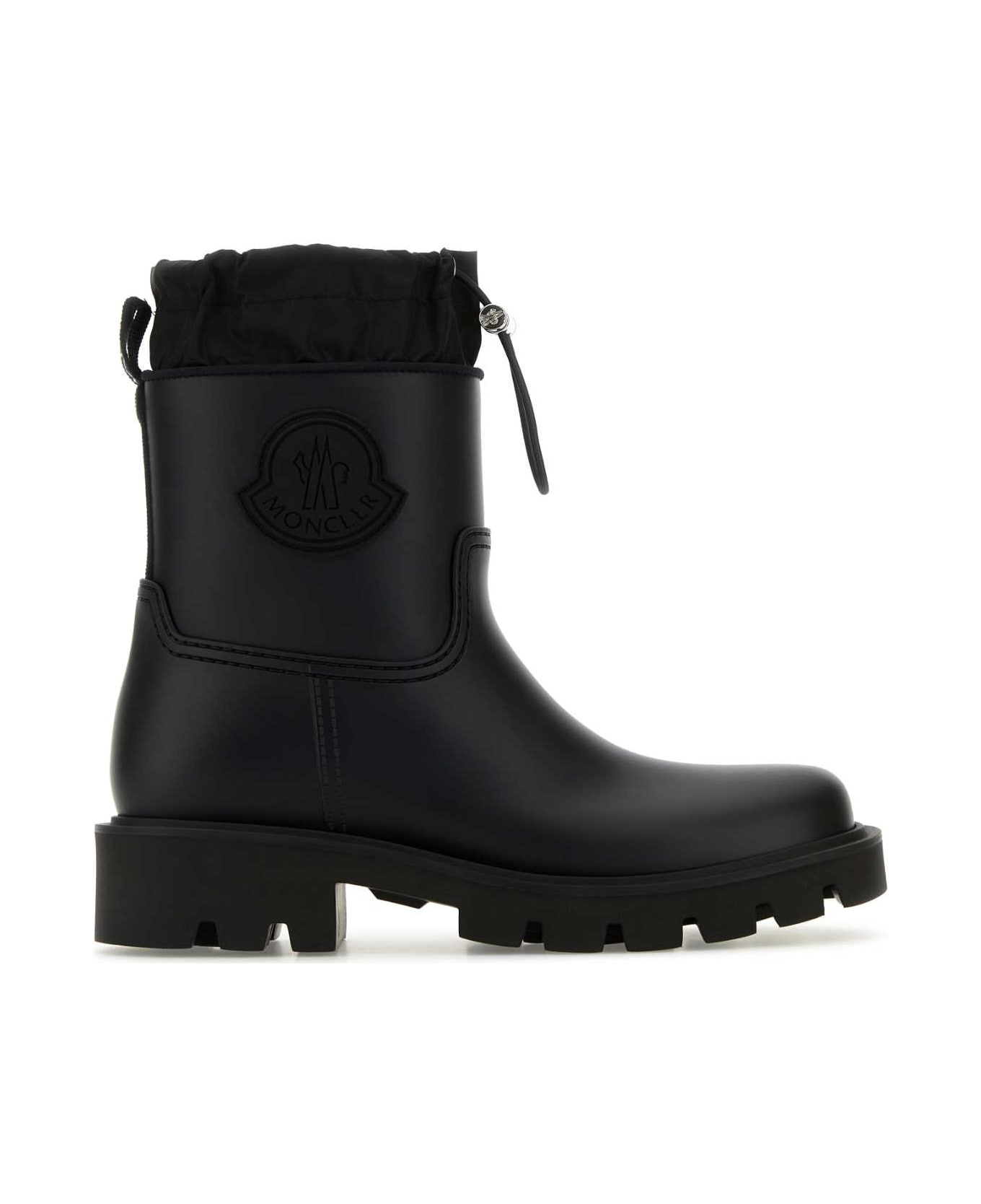 Black Rubber Kickstream Ankle Boots - 1