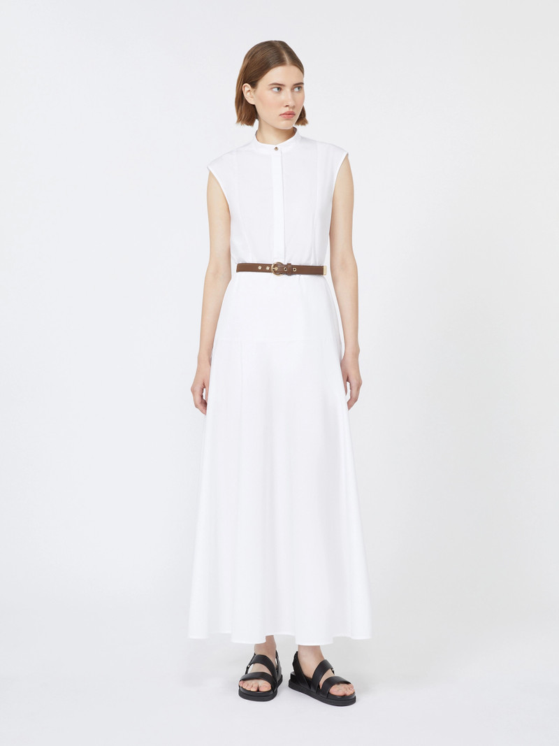 GESTO Cotton poplin circle dress - OPTICAL WHITE 3