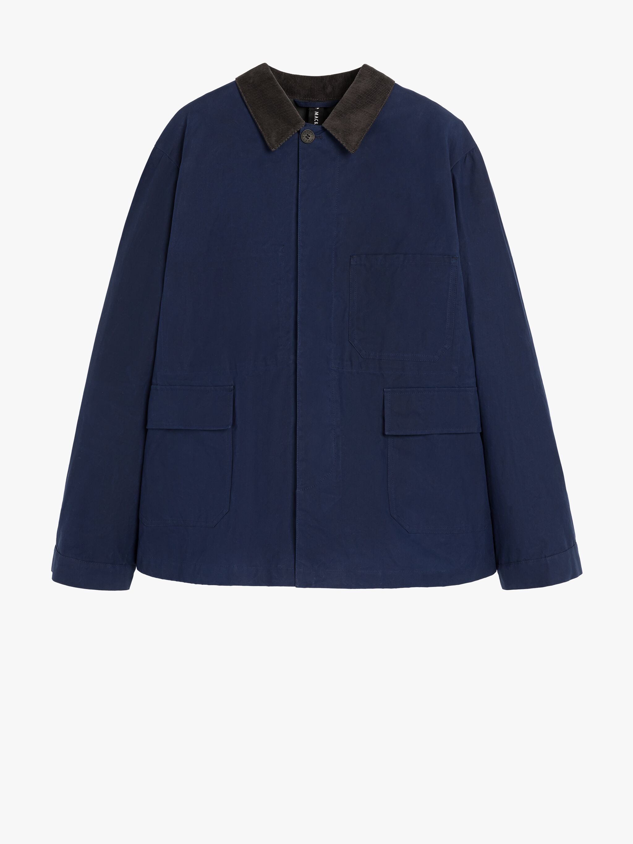 DRIZZLE NAVY WAXED COTTON CHORE JACKET - 1