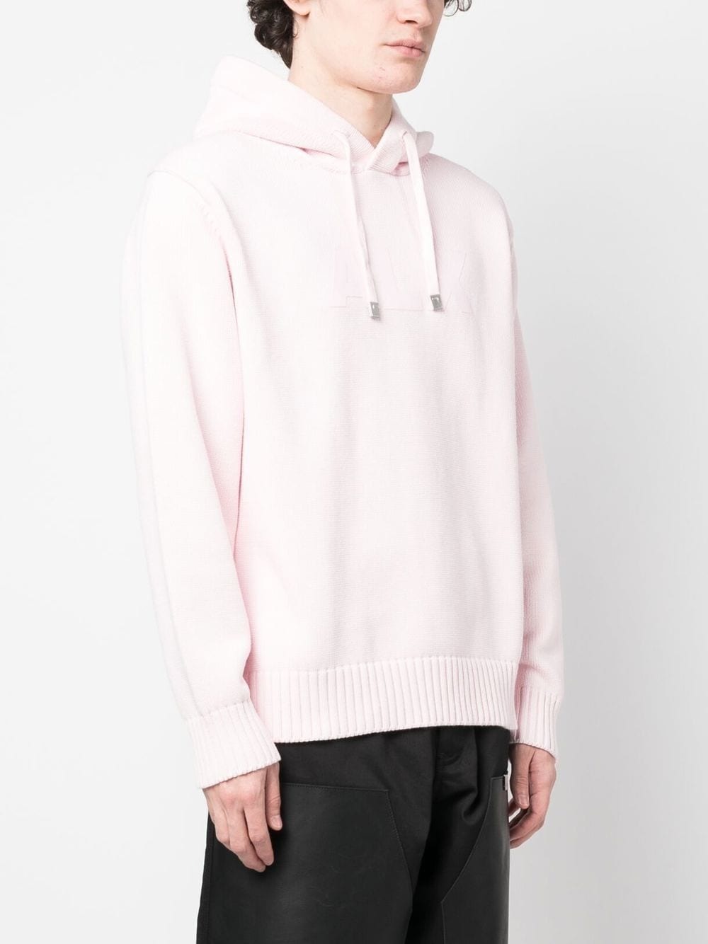 logo-print knitted hoodie - 3