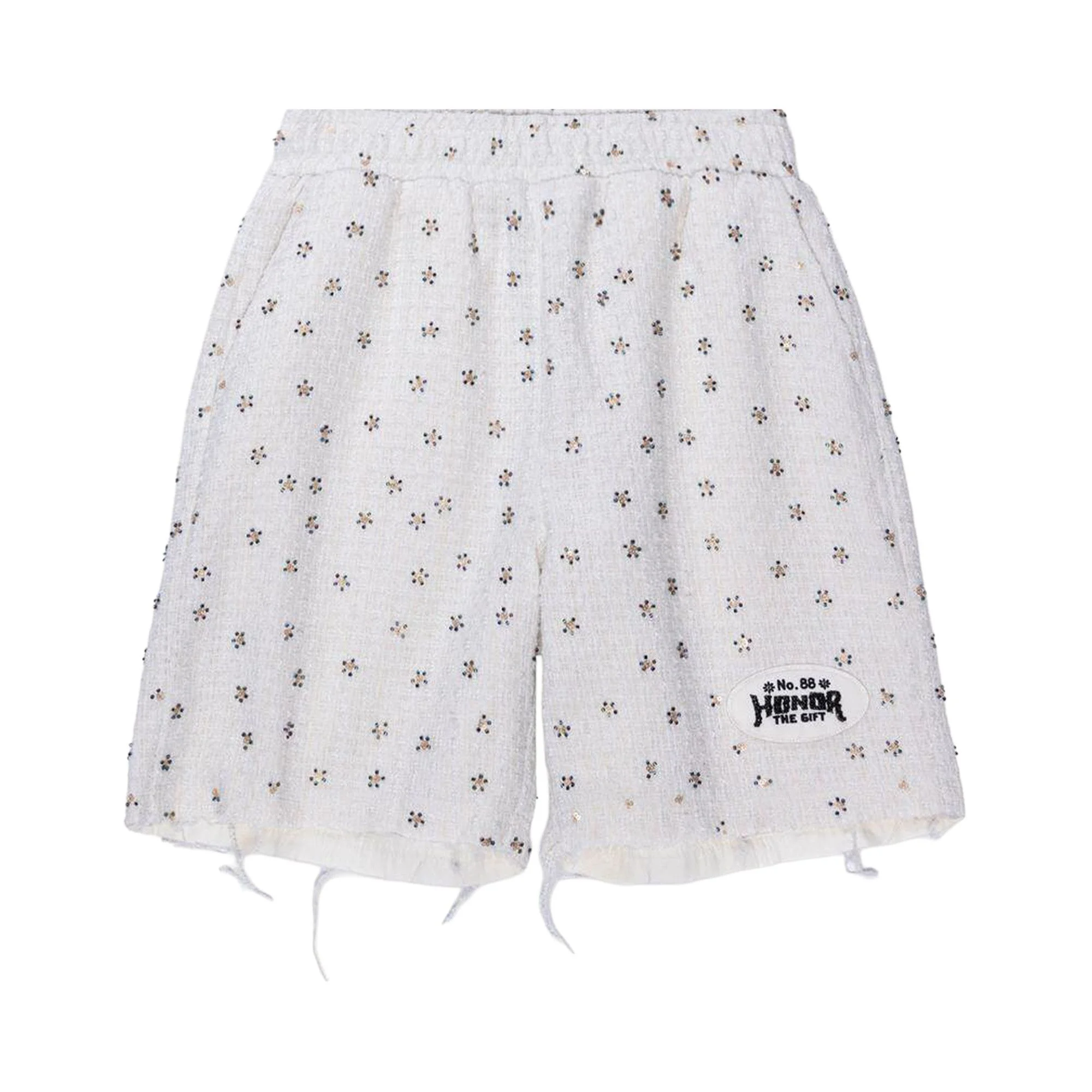 Honor The Gift Beaded Shorts 'White' - 1