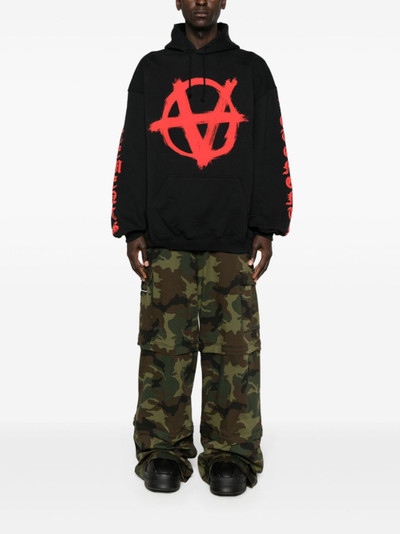 VETEMENTS Reverse Anarchy printed hoodie outlook