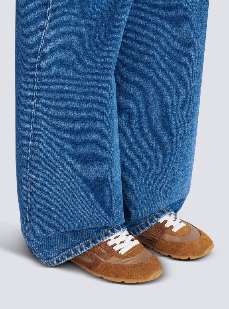 Balmain Racer 45 trainers in suede and nylon outlook