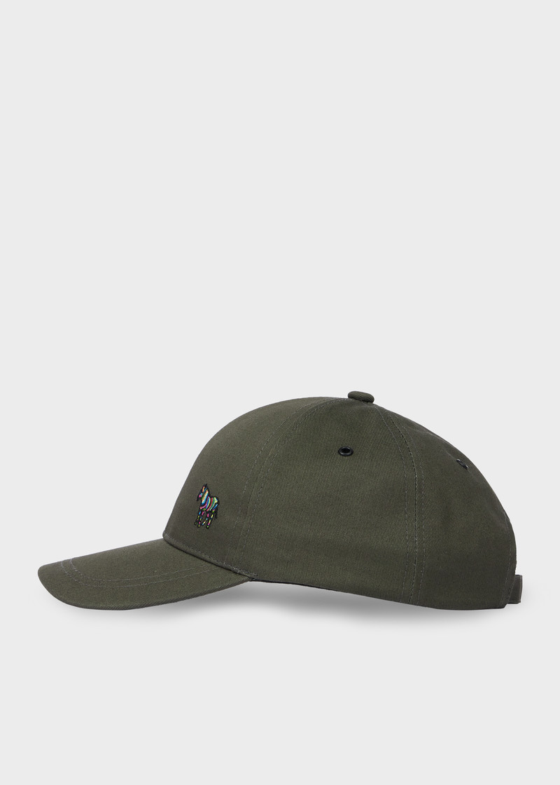 Dark Taupe 'Zebra' Baseball Cap 1