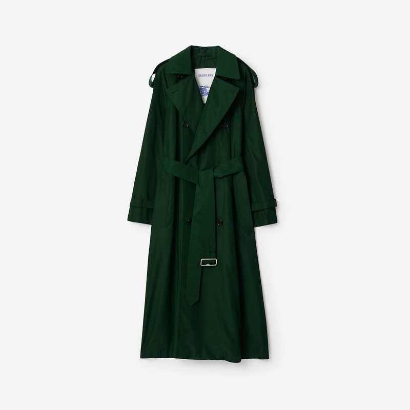 Long Silk Trench Coat 1