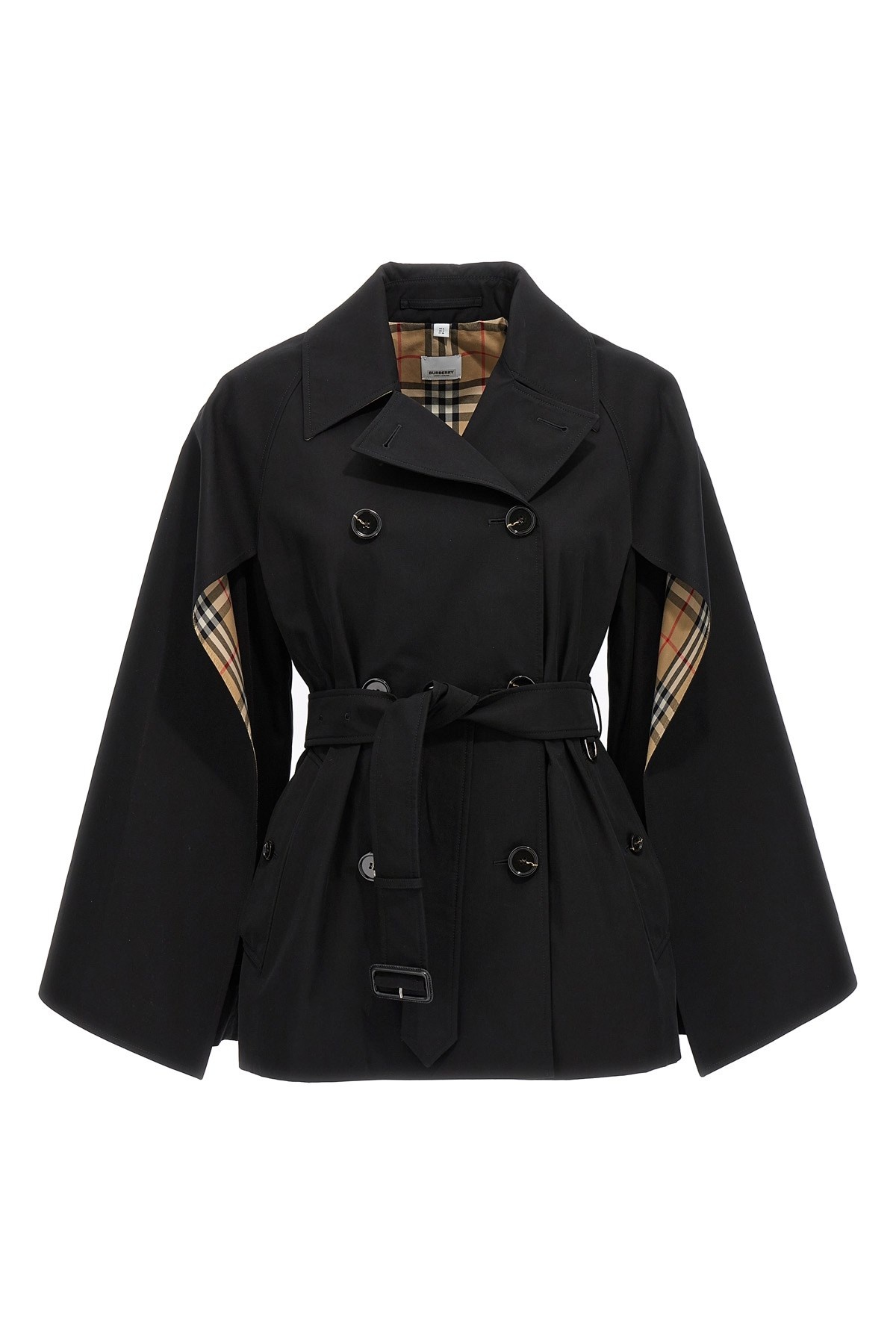 【送料&関税込】Burberry Trench Coat With Cape Sleeves Burberry Cape-Sleeve Cropped Trench Coat, Brand Size 2 (US