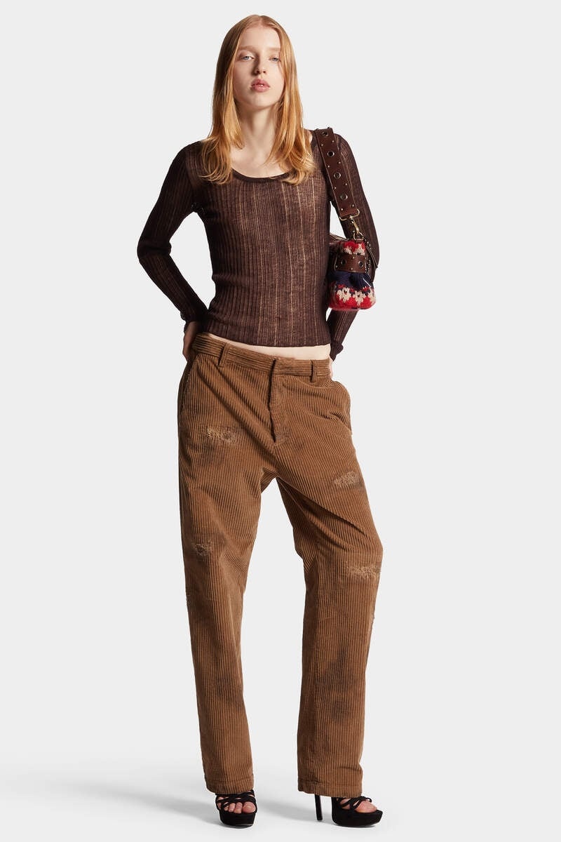 DEAN DISTRESSED CORDUROY TROUSERS - 6