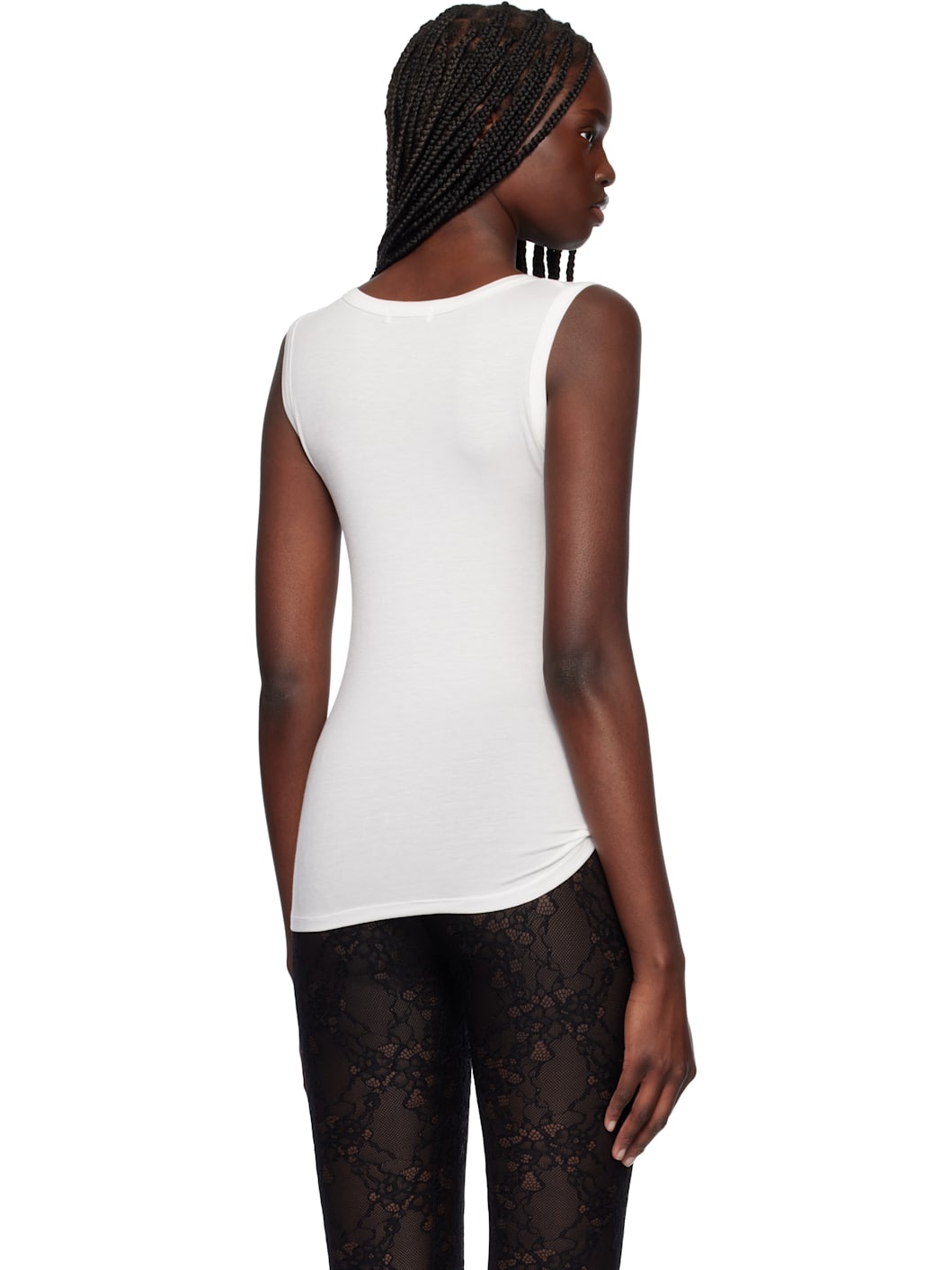 White Heart Shape Tank Top - 3