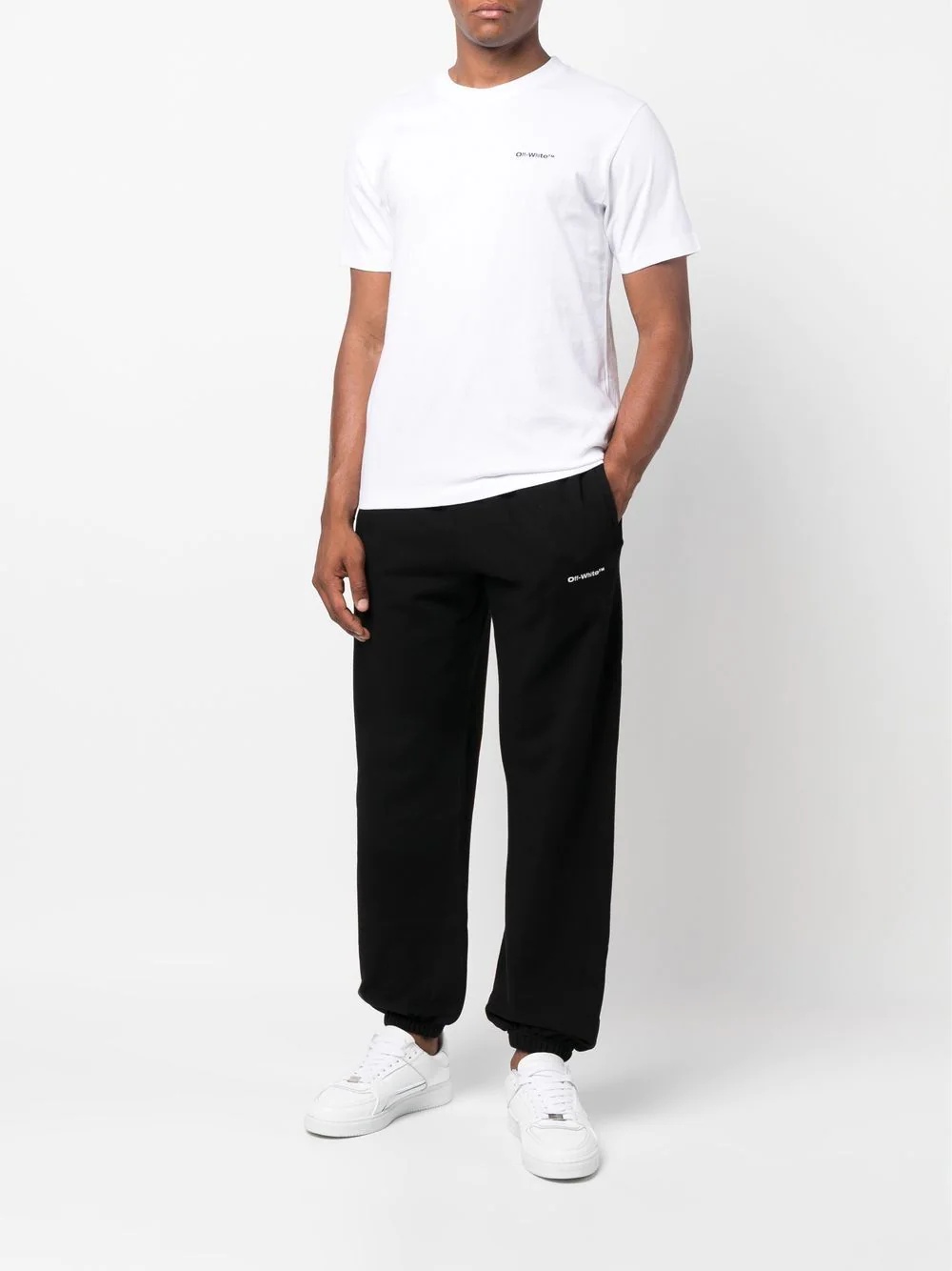 Wave Diag-stripe cotton track pants - 2