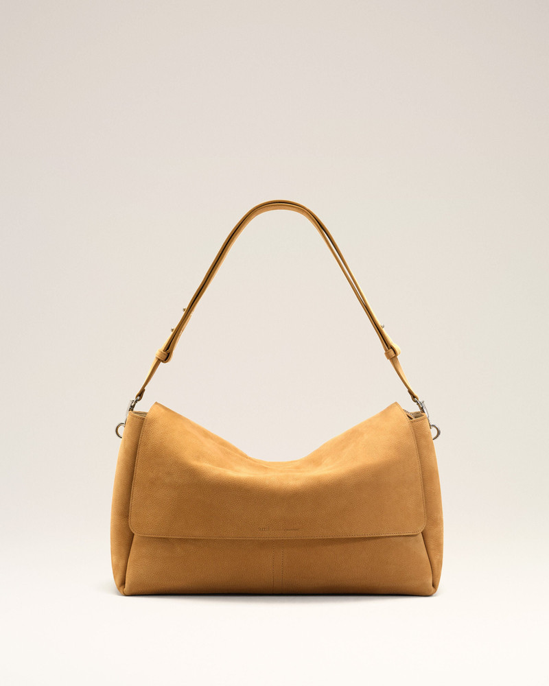 YELLOW COW LEATHER LARGE FLAP CARROUSEL BAG 1
