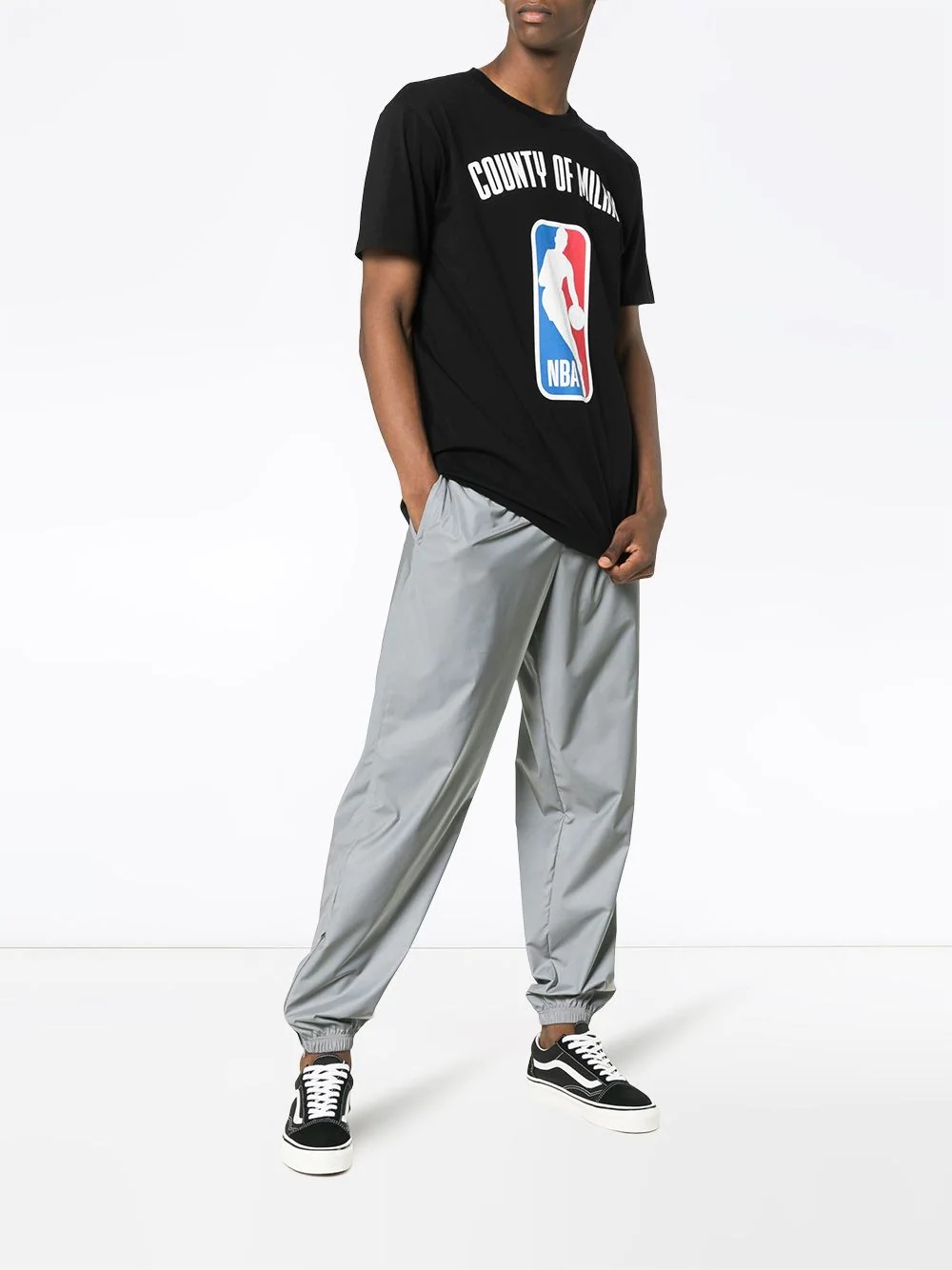 X NBA print ribbed neck t-shirt - 2