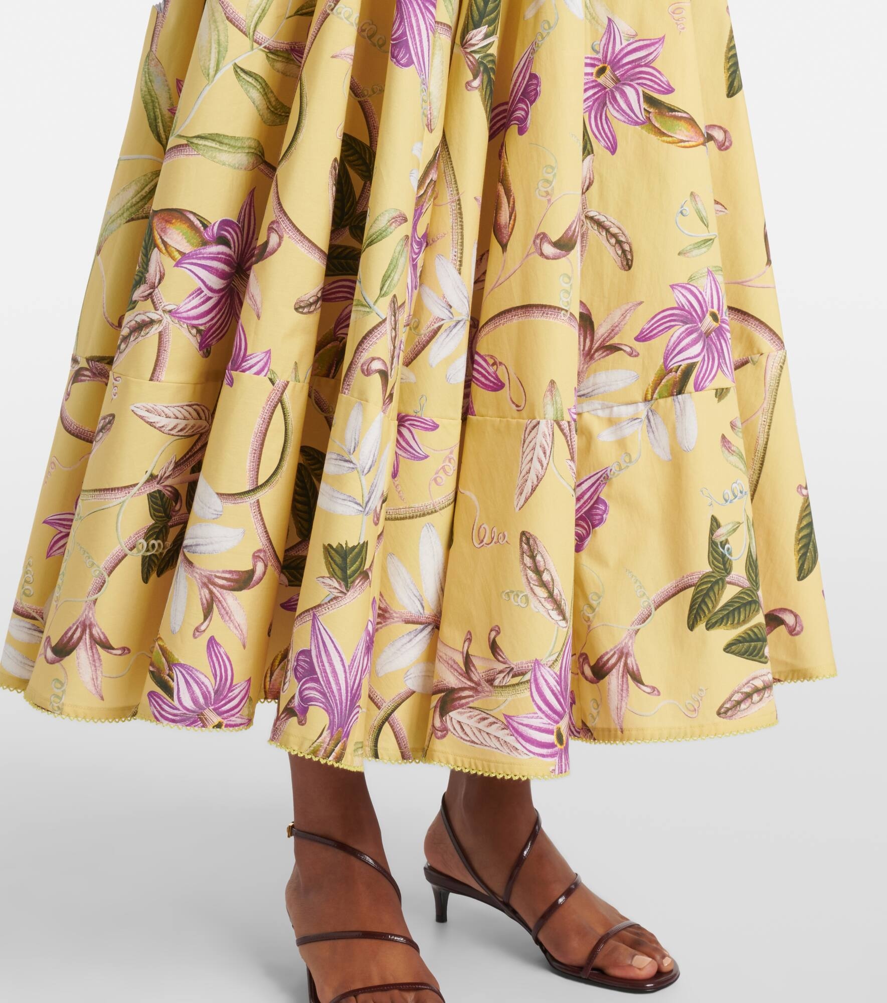 Bergamota floral cotton maxi skirt - 5