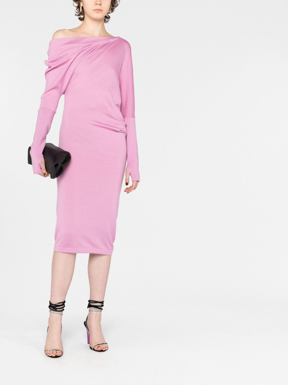 off-shoulder jumper dress - 2