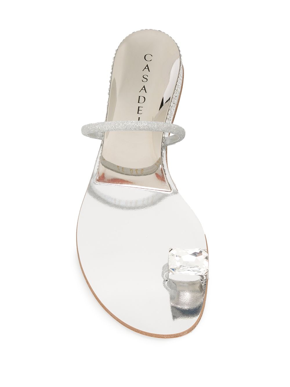 crystal toe strap sandals - 4