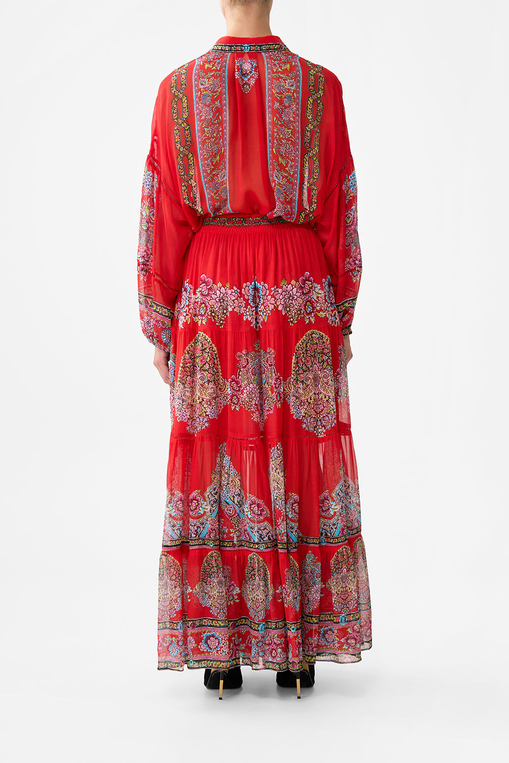TIERED MAXI SKIRT - 3