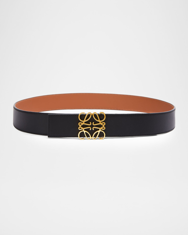 Loewe Men & apos;s Reversible Anagram Leather Belt outlook