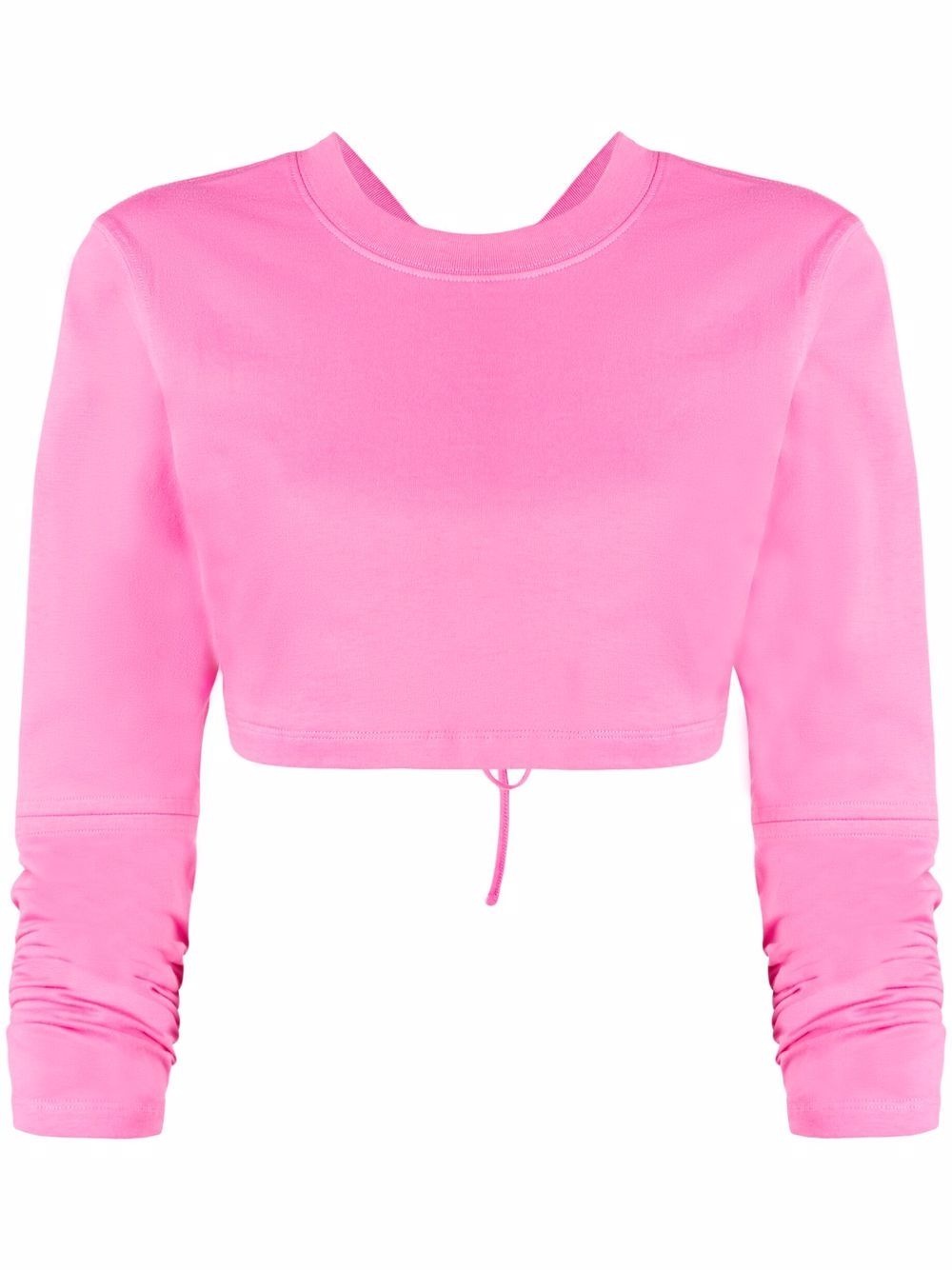 cropped long-sleeve top - 1