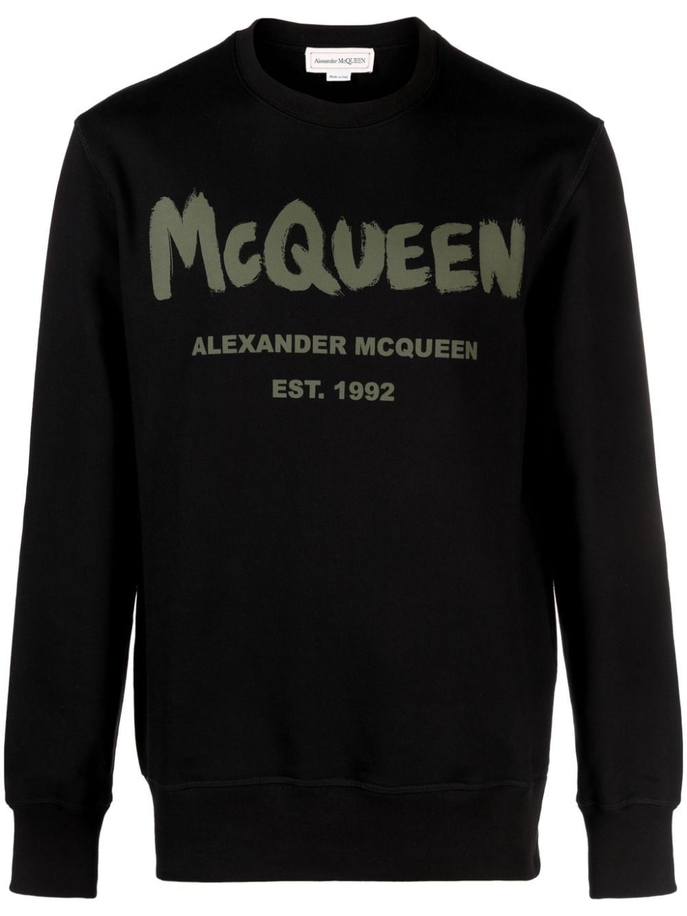 logo-print cotton sweatshirt - 1