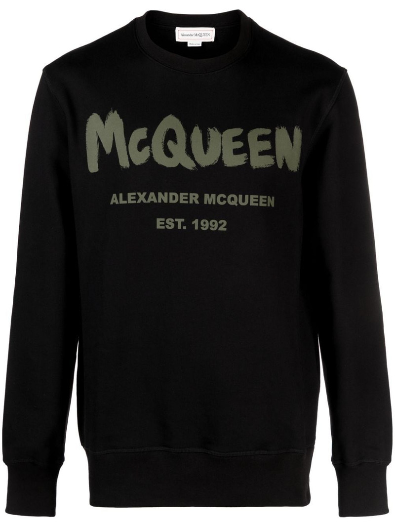 logo-print cotton sweatshirt 1