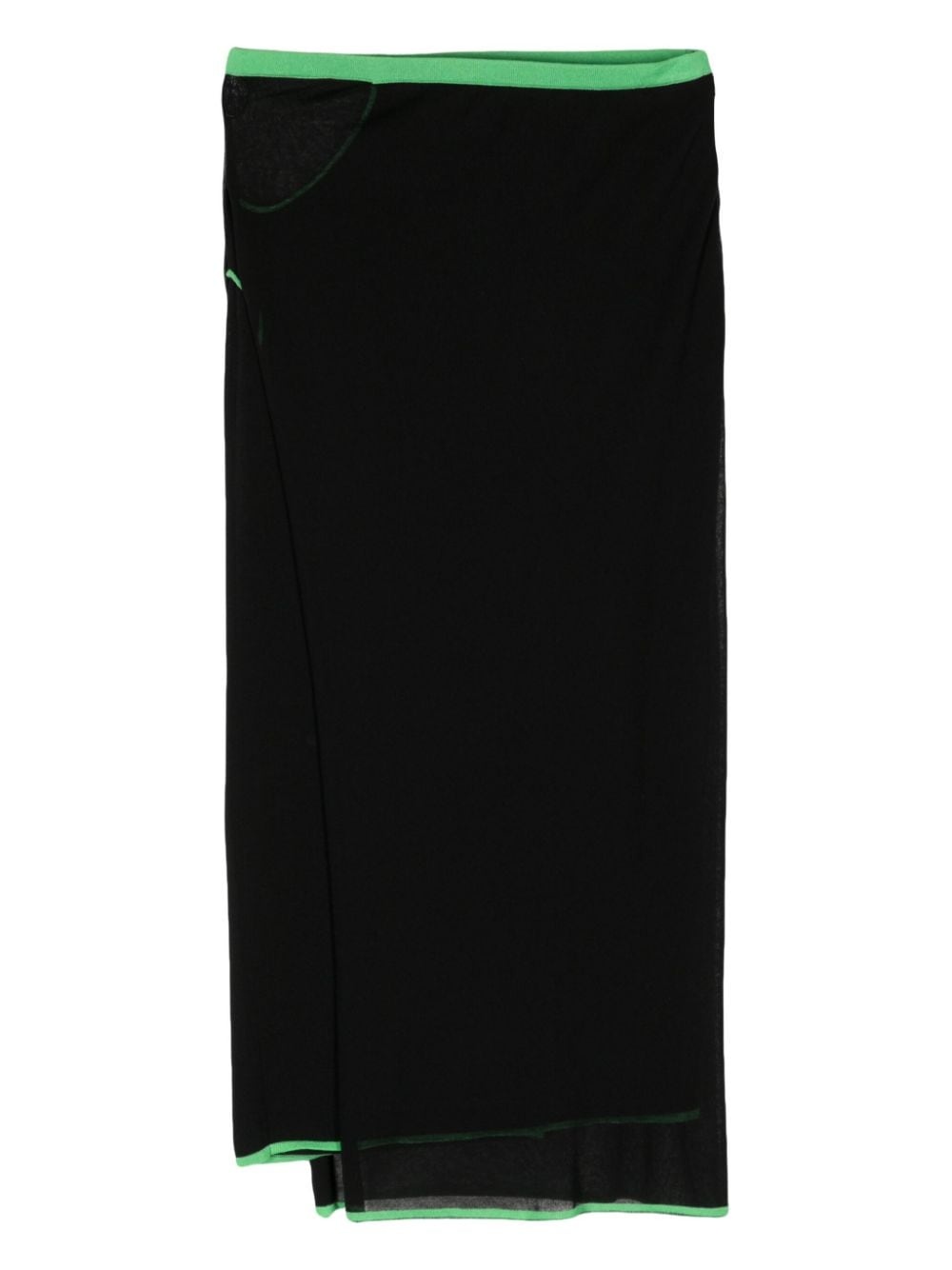 contrast-trim knitted midi skirt - 2