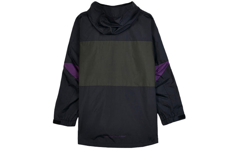 Nike Men's Nike Windproof Colorblock Outdoor Jacket Black Purple 'Black Sequoia' AQ2294-010 outlook