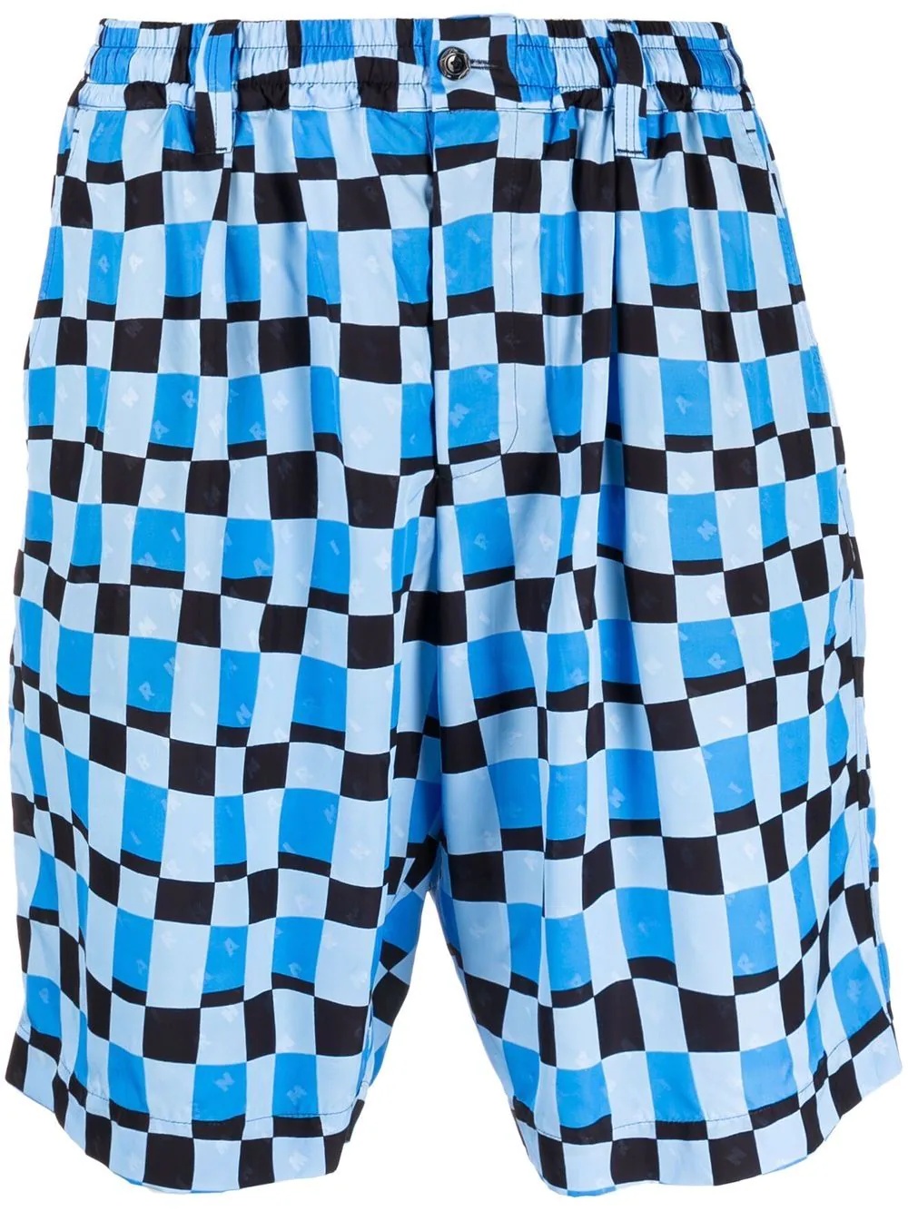 checked knee-length shorts - 1