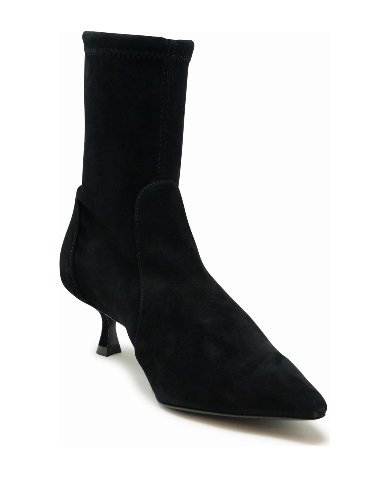 Stuart Weitzman Black Suede Naomi 50 Bootie - 2